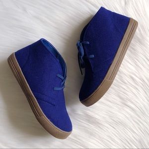 J Crew Crewcuts MacAlister Blue Wool Sneakers 1